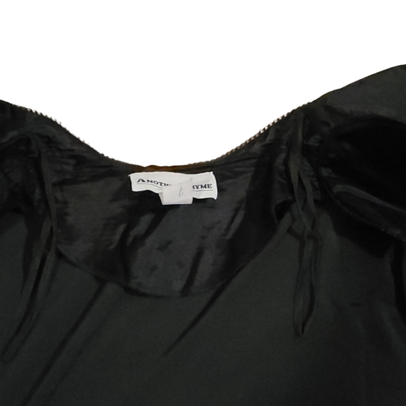 Vintage Set Another Thyme Black Velvet Embellished Dress w Jacket Sz 18 - Picture 10 of 11